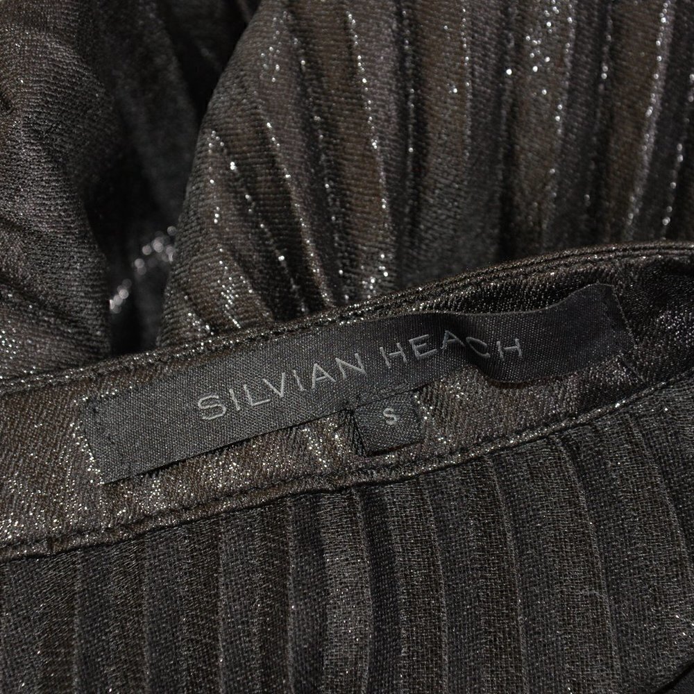 Silvian Heach Metallic Pleated Skirt Sz S - Picture 5 of 11